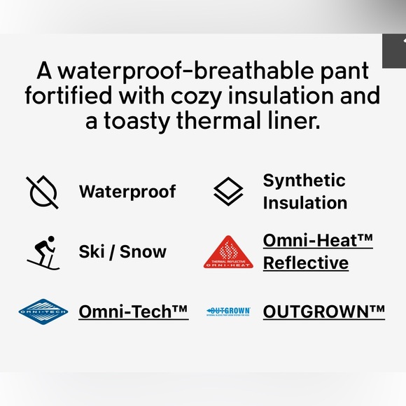 Last price Like⭐️NEW⭐️Kids' Bugaboo™ II Insulated Ski Snow Winter Pants •Size 8 - Picture 9 of 9